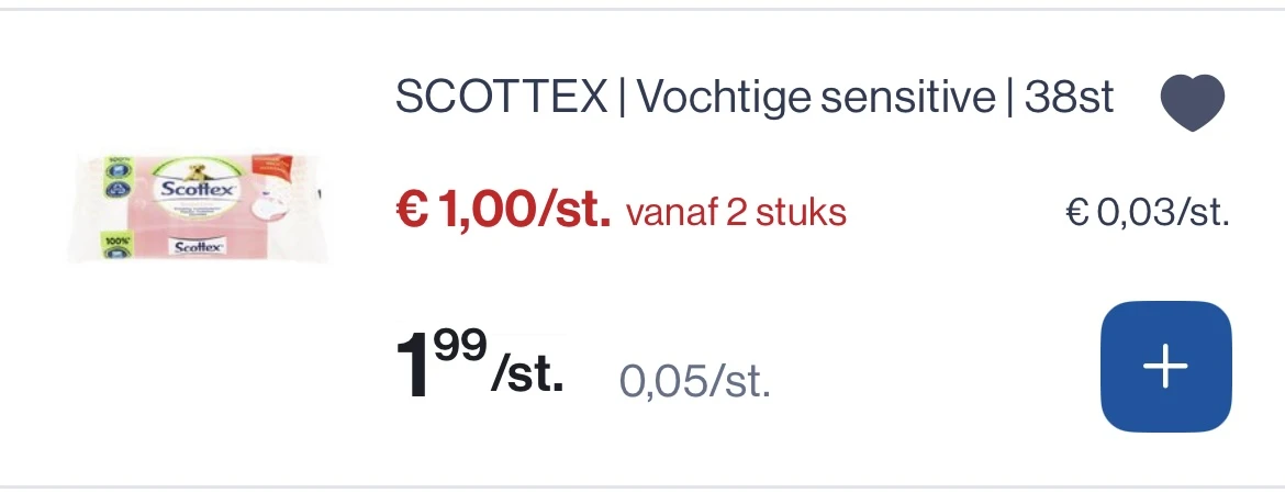 Scottex vochtig toiletpapier -50%