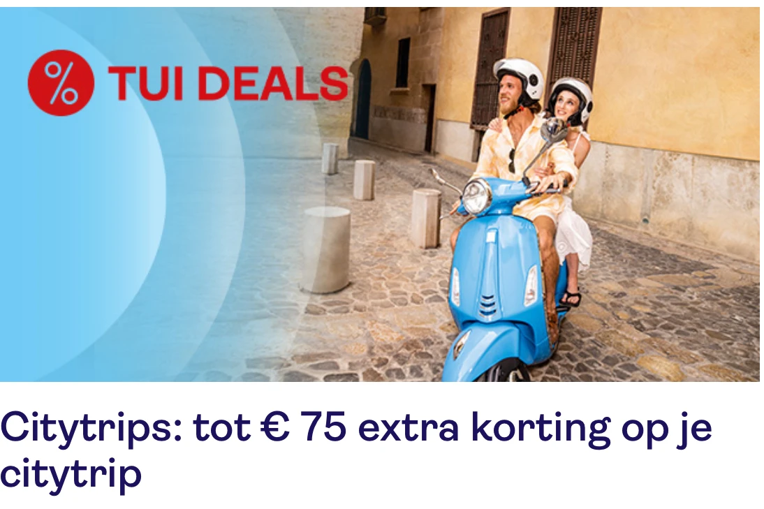 Kortingscodes citytrips TUI