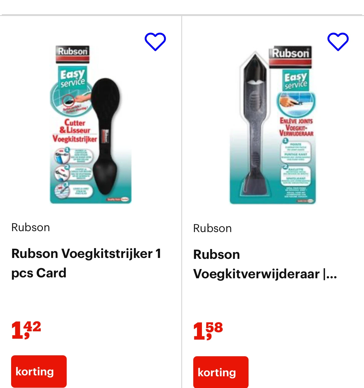 Rubson Voegkitstrijker en Voegkitverwijderaar