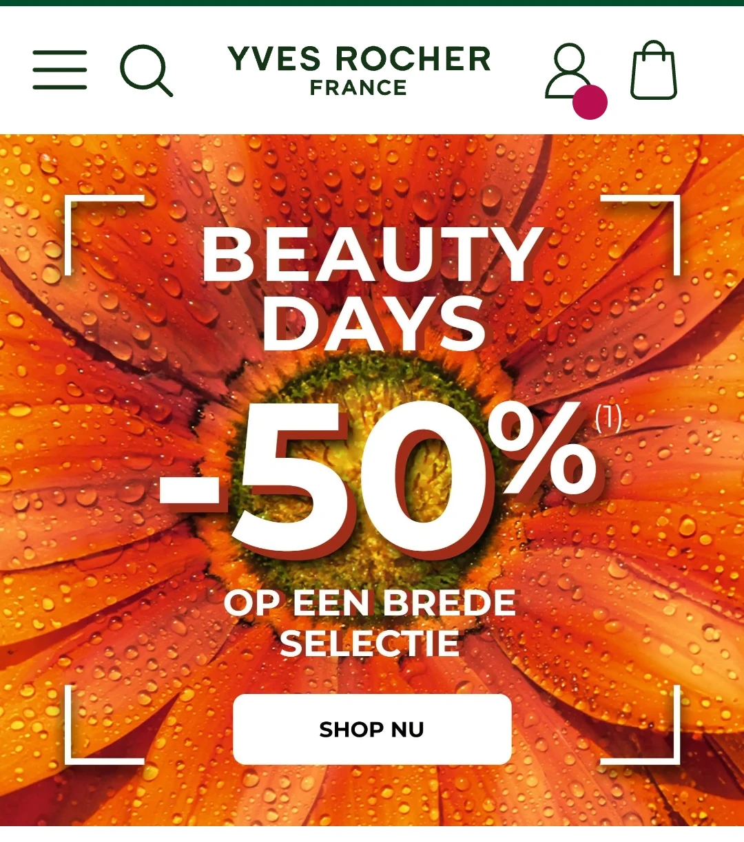 Beautydays bij Yves Rocher tot 50%