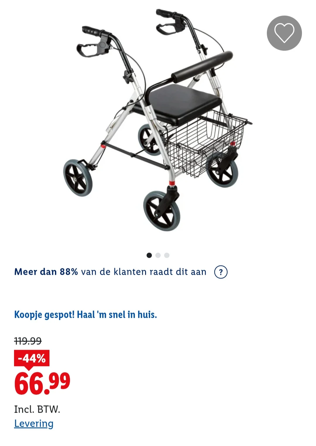 Rollator Eco -44% op lidl.be