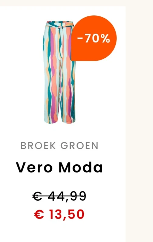 Veromoda groene broek -70% op scapino.nl
