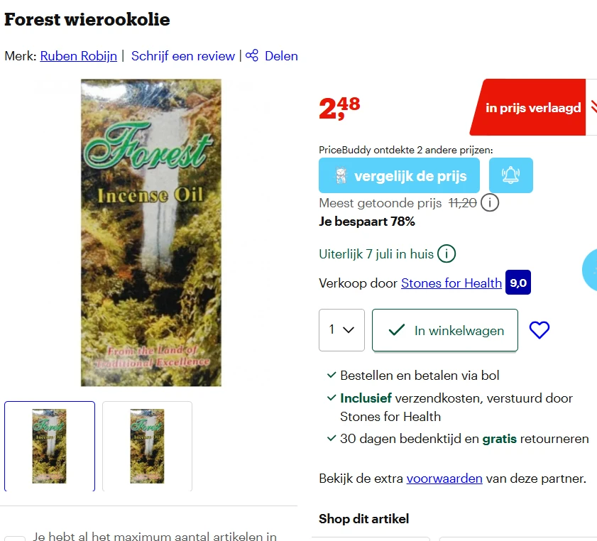 Forest wierookolie of Citroen wierookolie