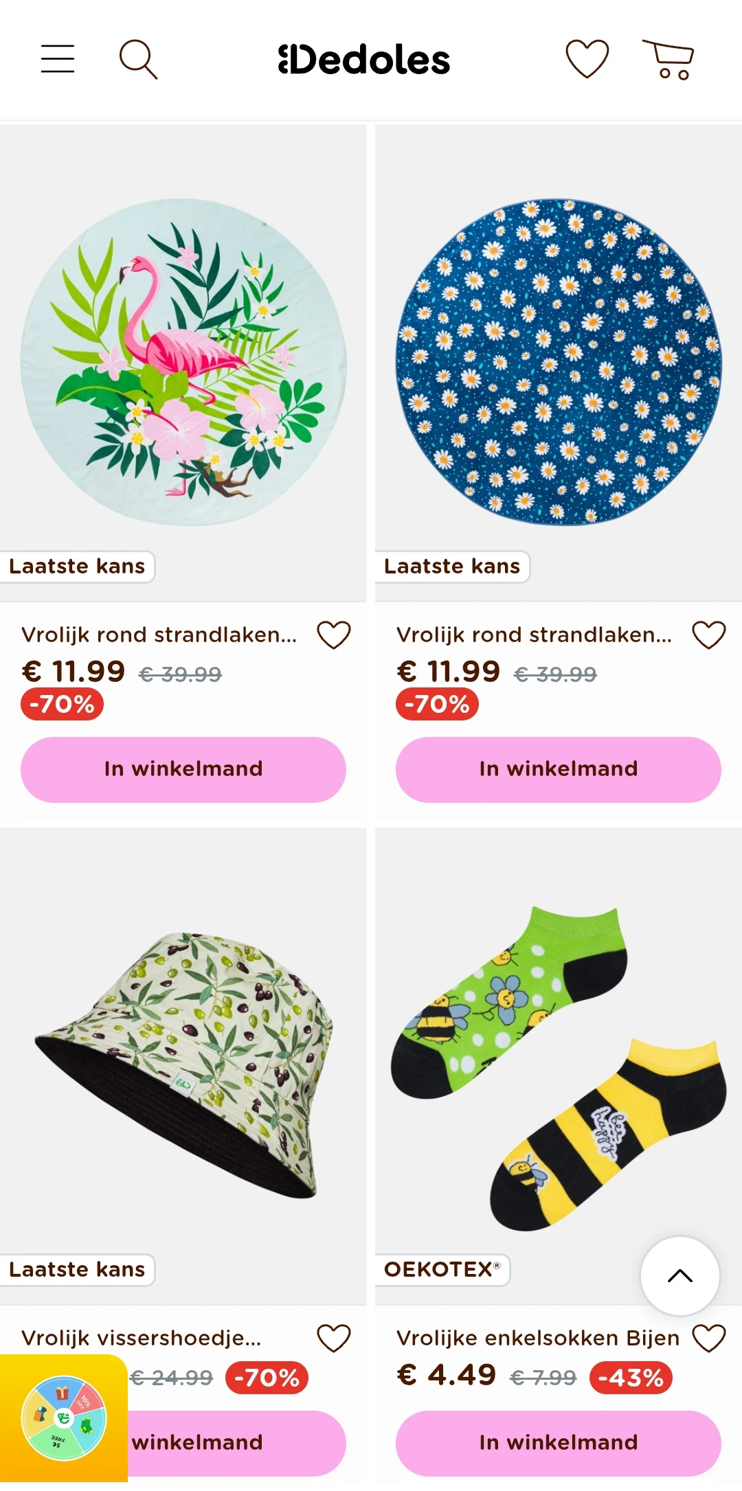 Dedoles uitverkoop tot 70%