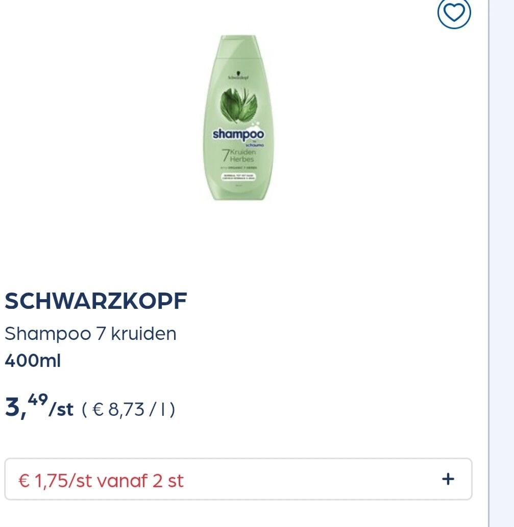 Schwarzkopf shampoo 50% goedkoper
