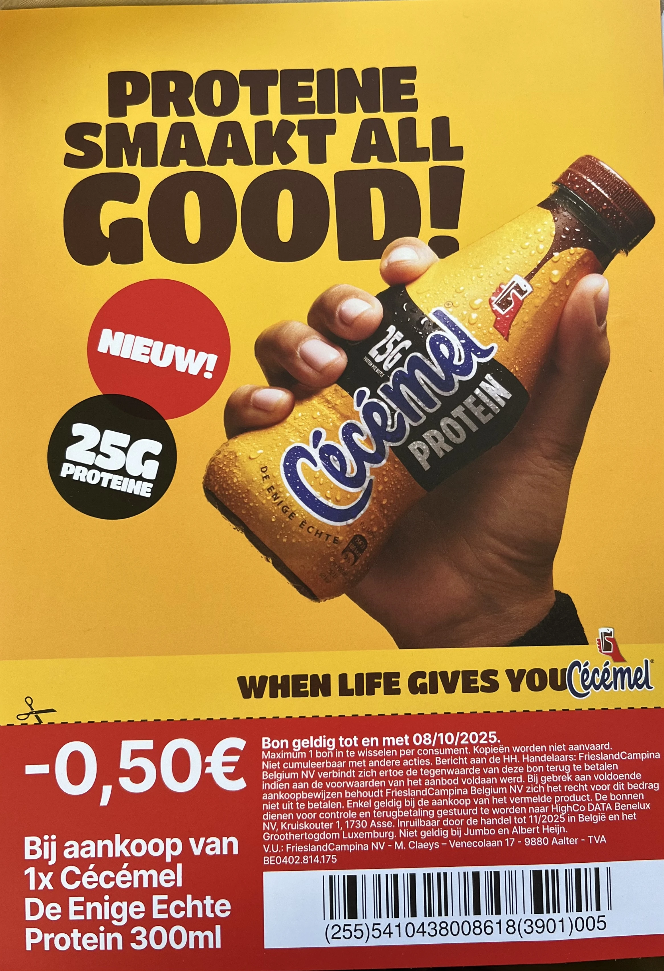 Cecemel proteïne kortingbonnen bij Collect en go -0,50€