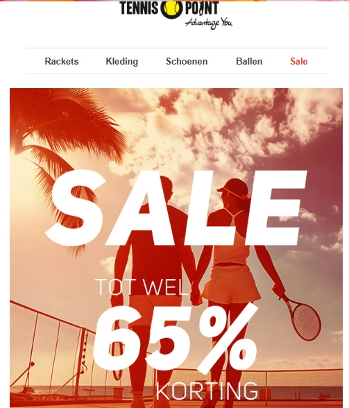 Tennis Point: sale tot -65%