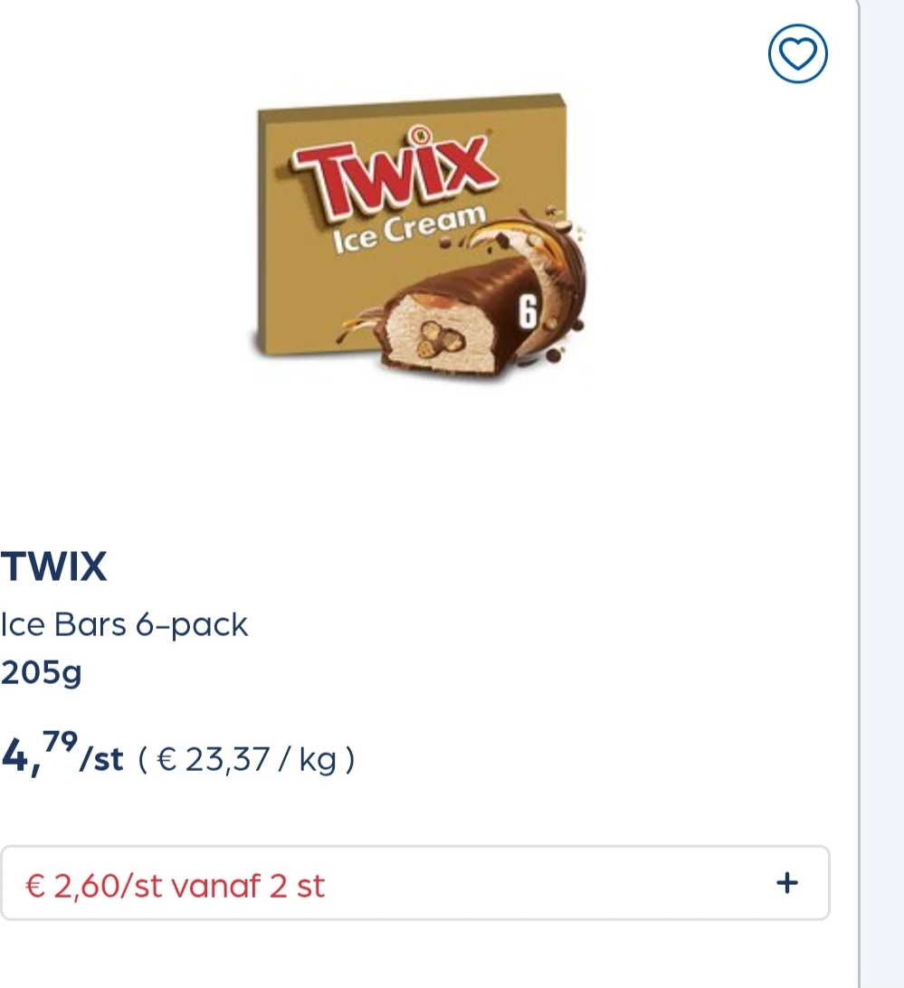 Twix ice bars in promo