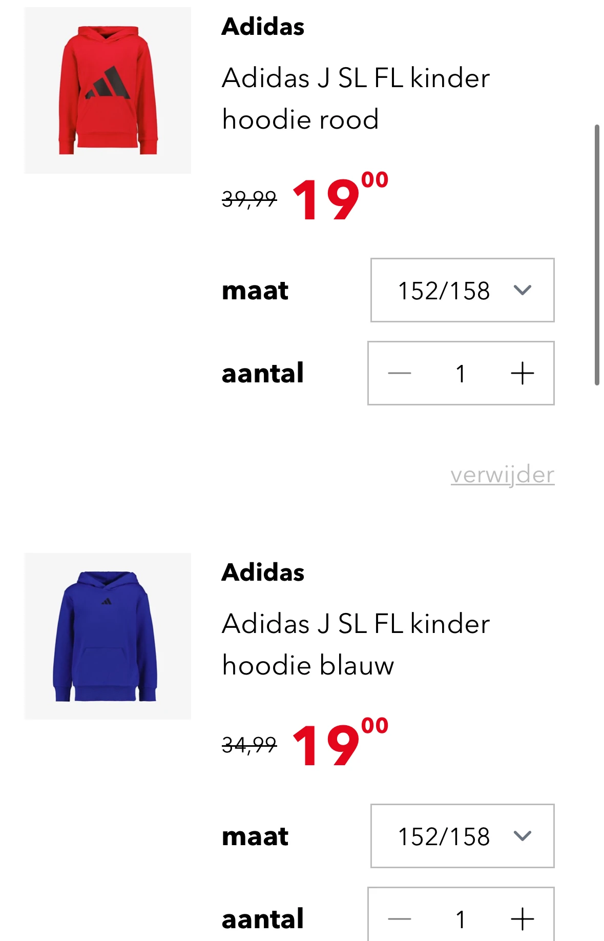 1+1 gratis sportkleding