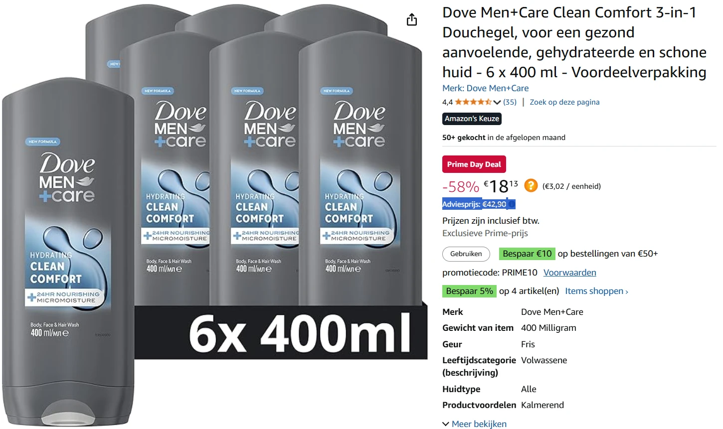 dove men shampoo