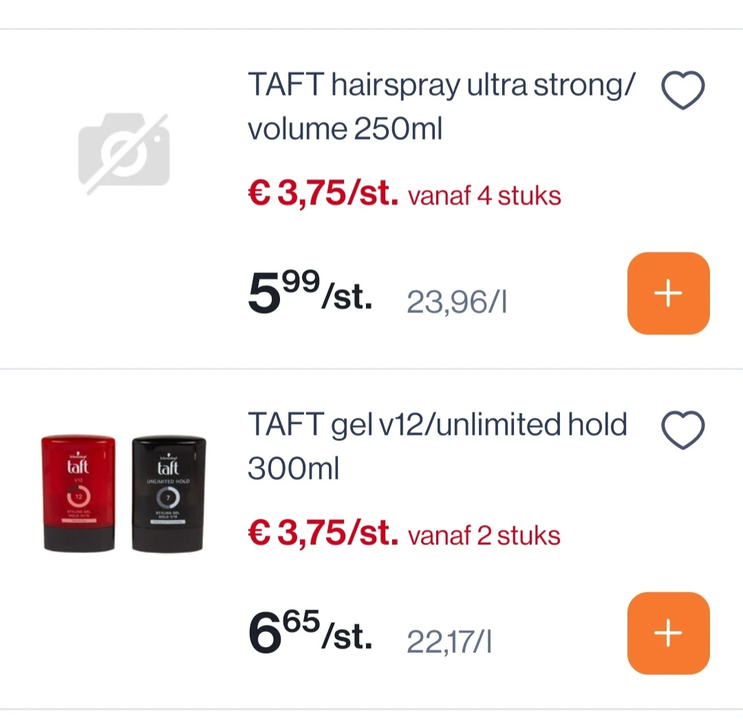 Taft in promo reactie kruidvat