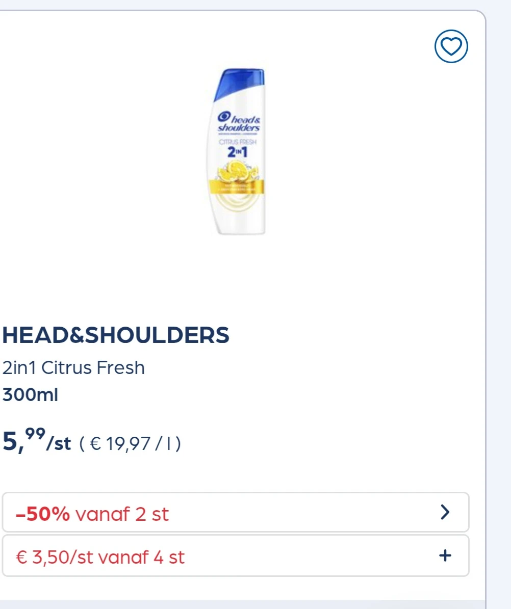 Head&Shoulders -50% extra