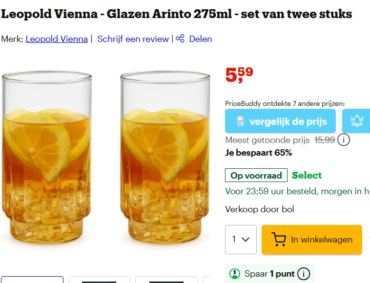 2 stuks - Leopold Vienna - Glazen Arinto 275ml