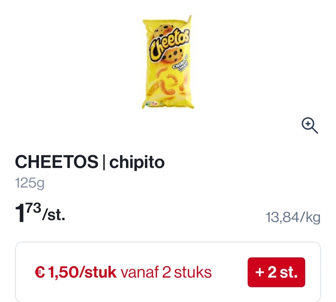 Cheetos chipito in promo
