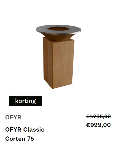 OFYR Classic Corten 75 met €296 korting 🔥