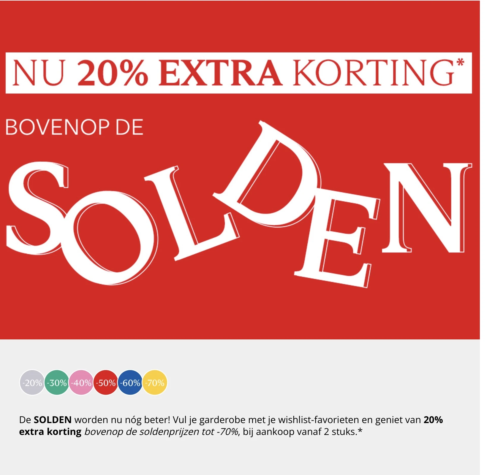 E5 mode 20% extra korting