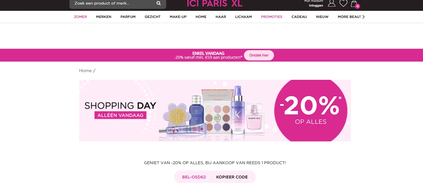 20% korting ici paris xl
