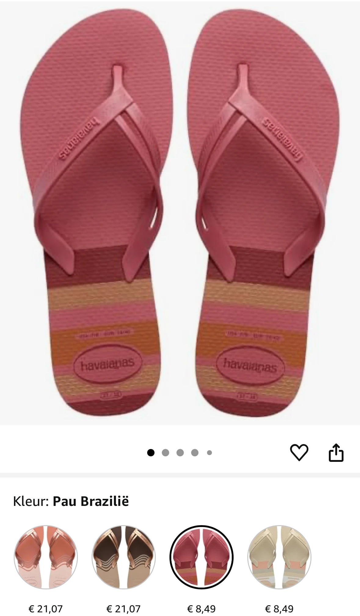 Havaianas tussen 6 & 8 euro