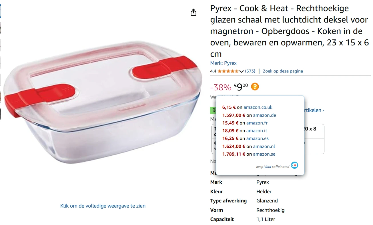 Pyrex schaal