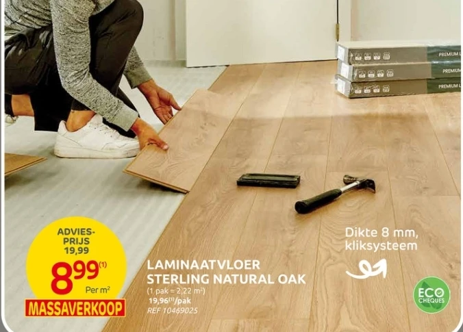 Laminaatvloer Sterling Natural Oak €8,99/m²
