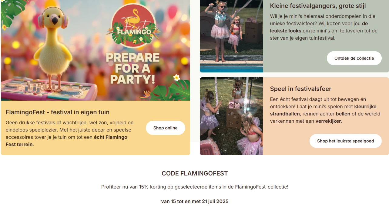 -15% bij de Gele Flamingo ☀️