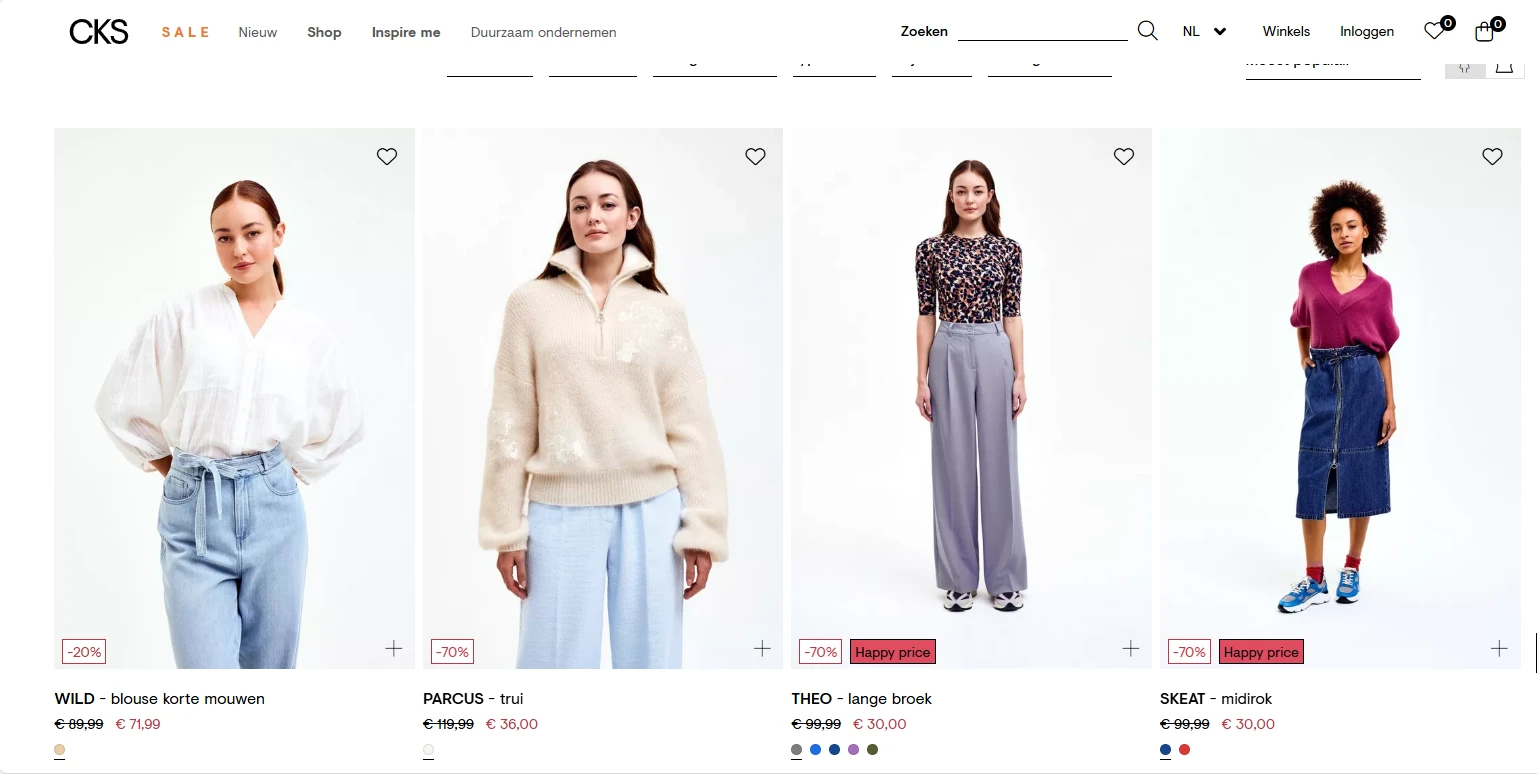 Solden tot -70% bij CKS