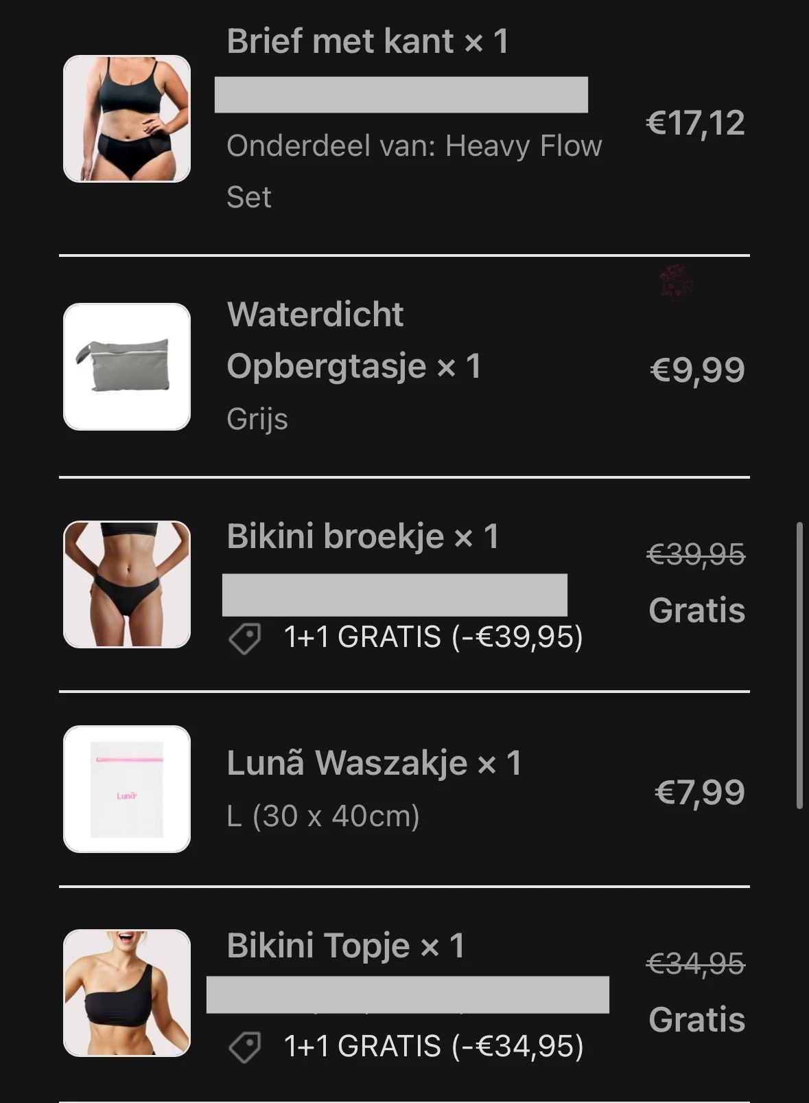 Menstruatie ondergoed en zwemkleding 1+1