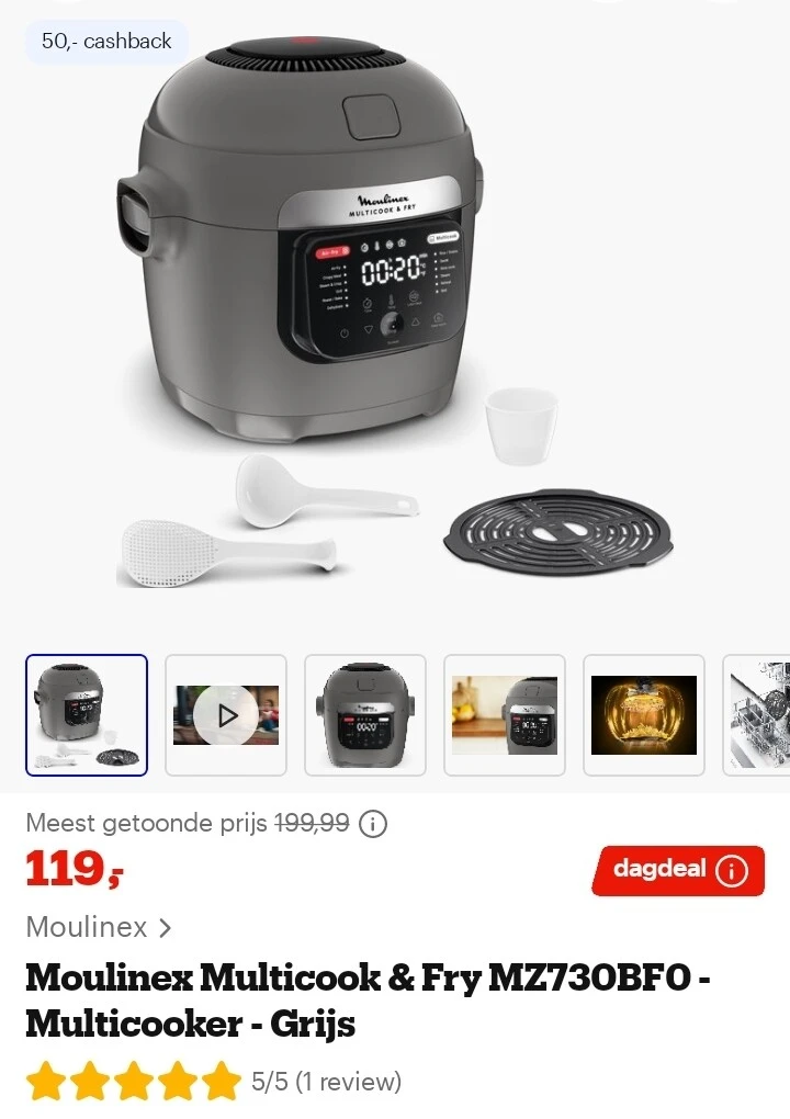 Dagdeal: korting op Moulinex keukenapparaten