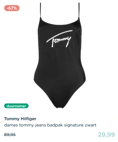Badpak tommy hilfiger aan 67% korting bij Zwembroeken NL