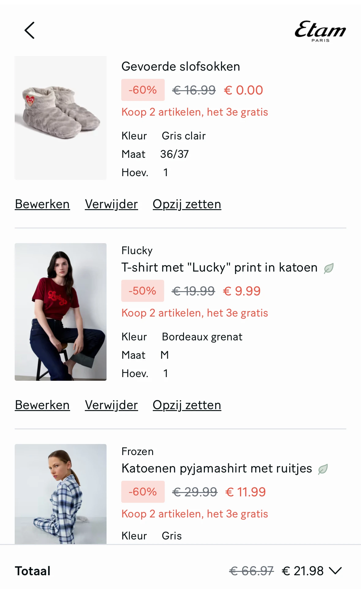 3de artikel gratis