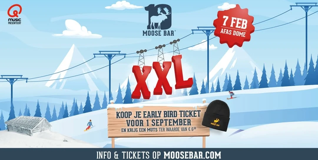 Gratis muts bij aankoop ticket Moose bar XXL