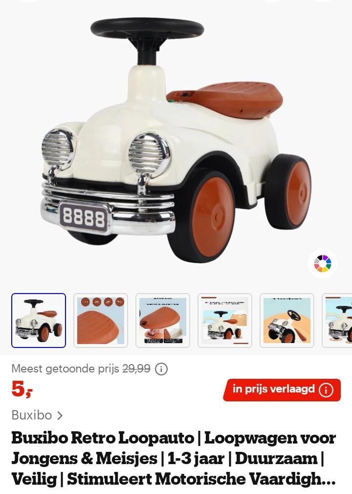 Buxibo Retro Loopauto -83%