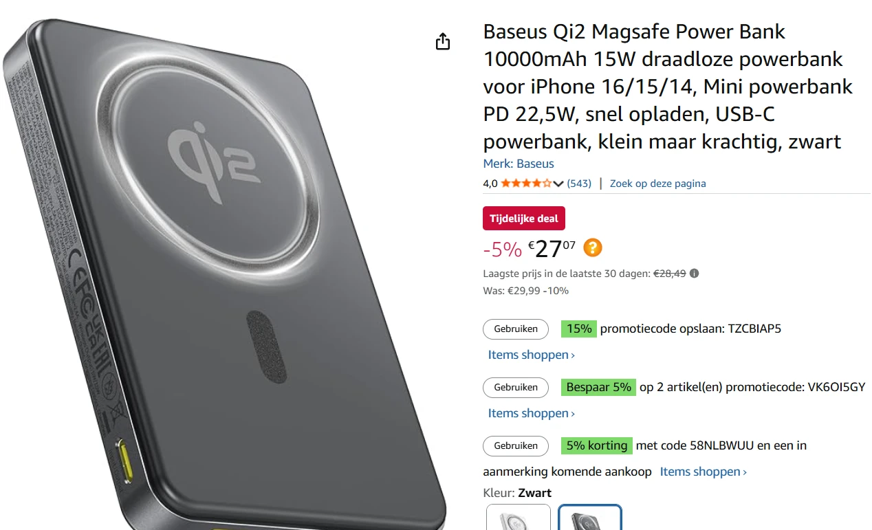 draadloze powerbank iphone