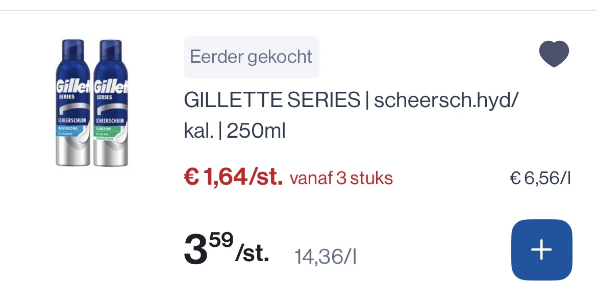Mooi koopje op Gillette series scheerschuim 250 ml