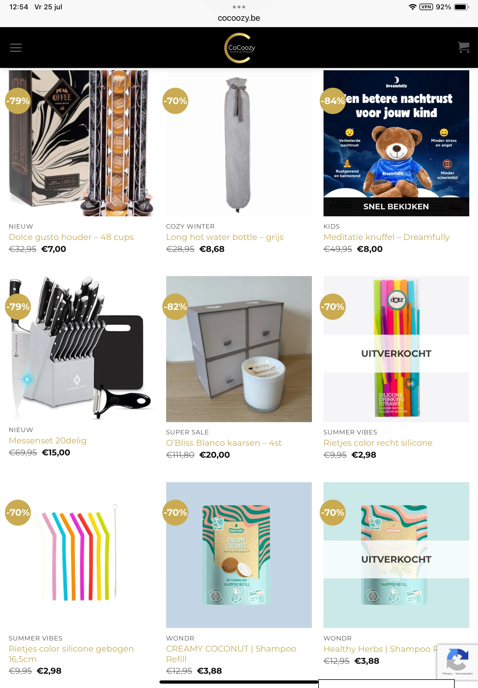 Cocoozy uitverkoop webshop