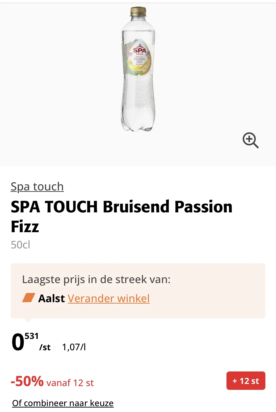 Spa touch bruisend passion fizz - 50% korting bovenop reactie jumbo