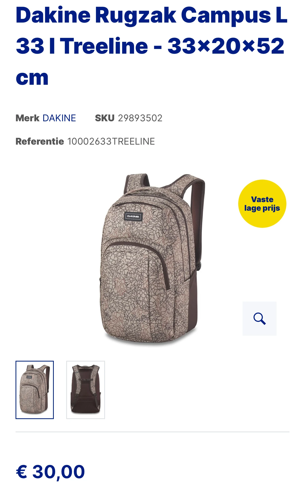 Dakine rugzak -66%