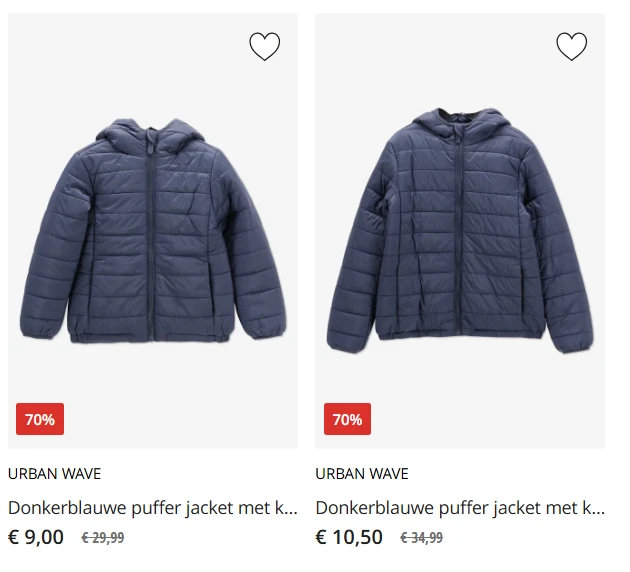 -70% op jas voor papa's en jongens 🩵