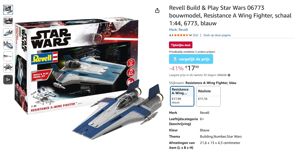 Revell Build & Play Star Wars bouwmodel voor €17.99 ipv €30,55