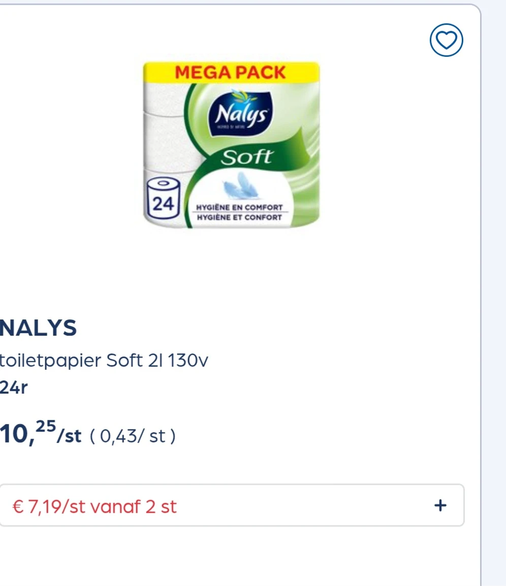 Nalys toiletpapier Soft 24r in promo