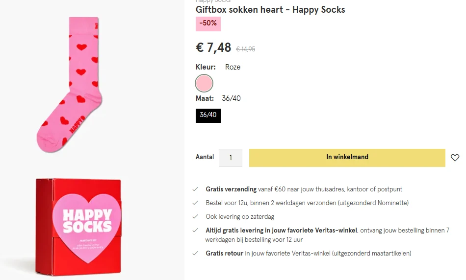 -50% op Happy Socks 🧦 Veritas solden
