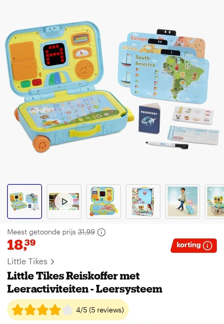 Little Tikes Reiskoffer met Leeractiviteiten -43%