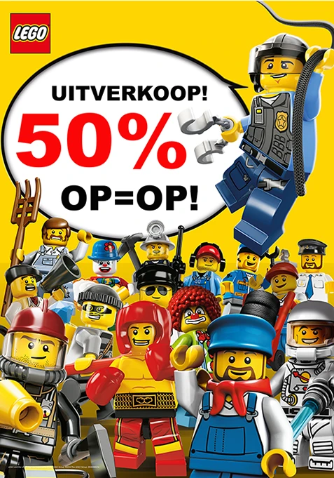 LEGO aan -50% bij Brickshop