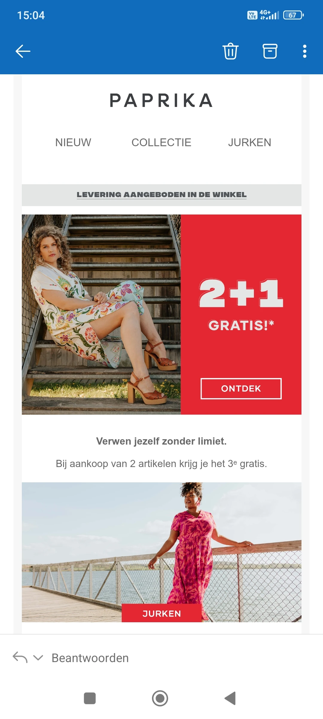 2+1 op solden bij paprika