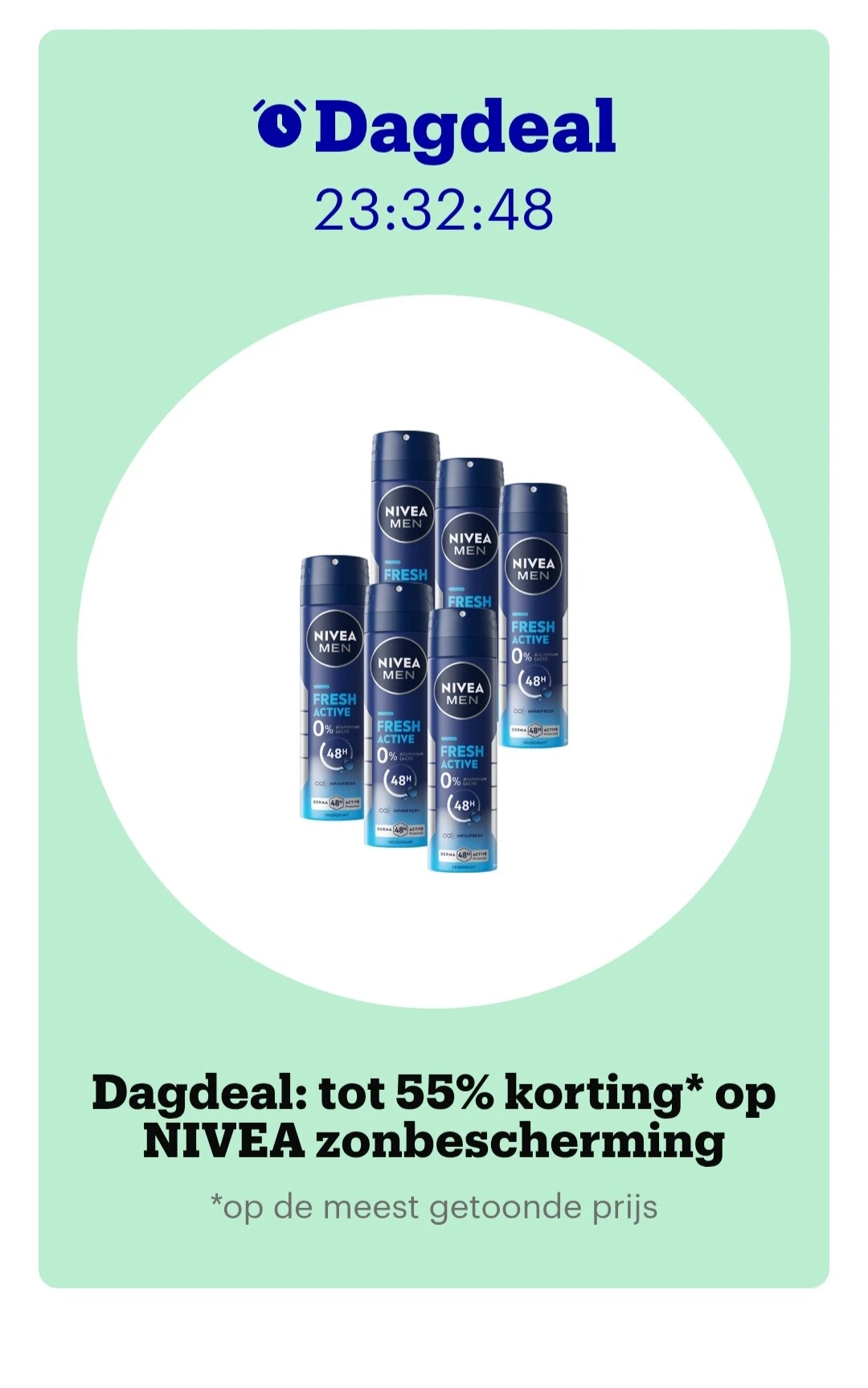 Dagdeal bij bol.com tot -55% op nivea zonbescherming