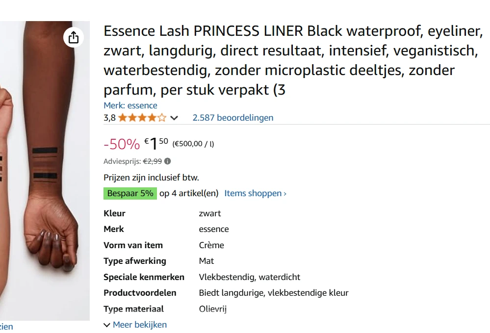 Eyeliner van Essence voor 1,50€