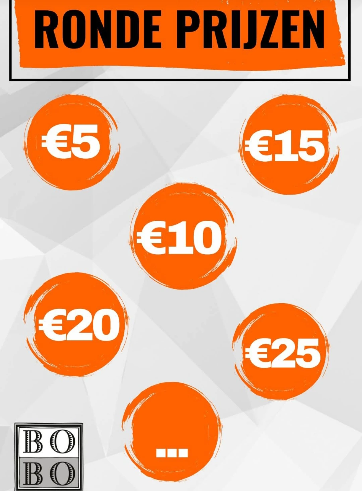 Ronde prijzen vanaf 5€ bij bobo