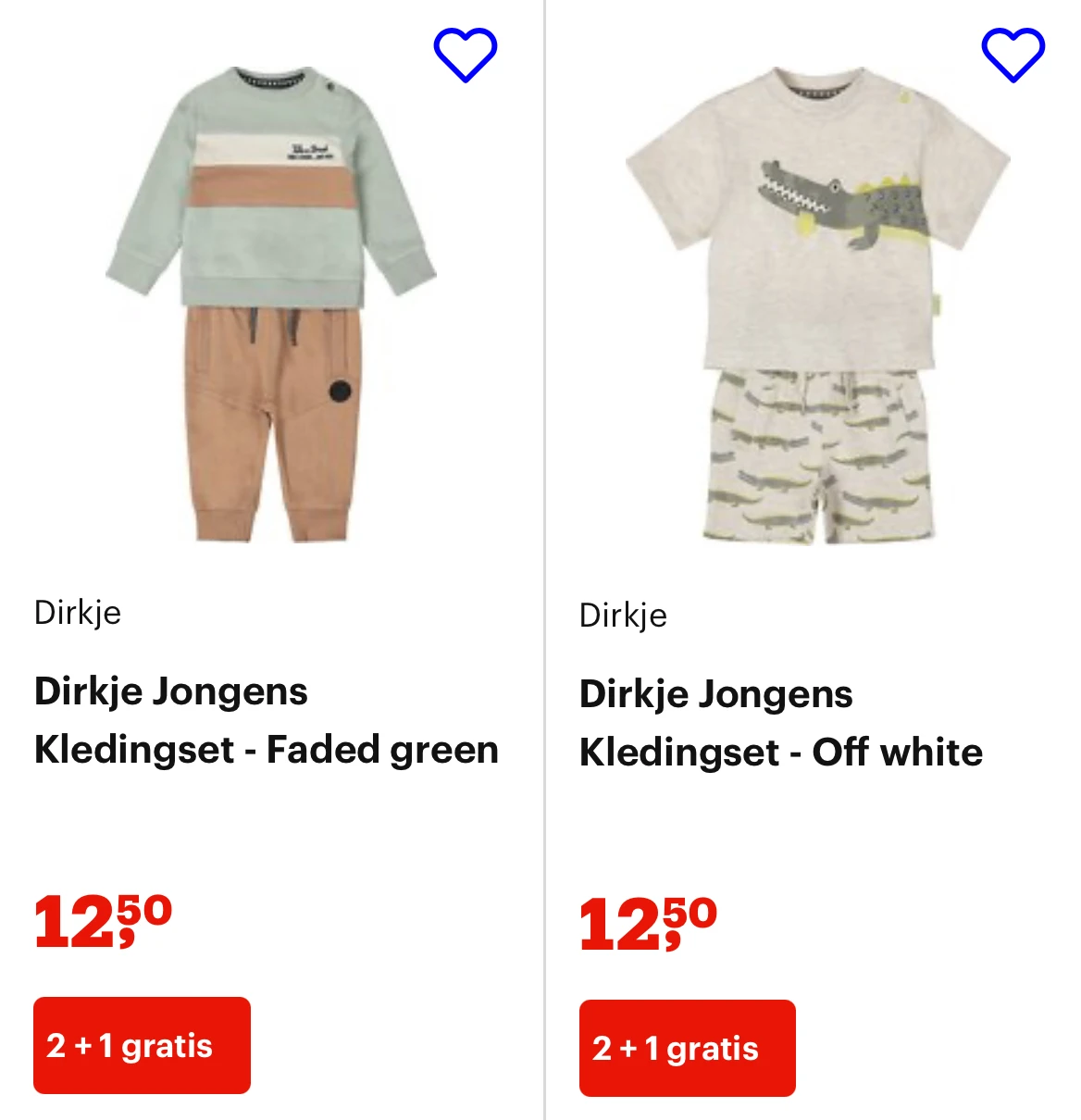 2+1 op babykleding