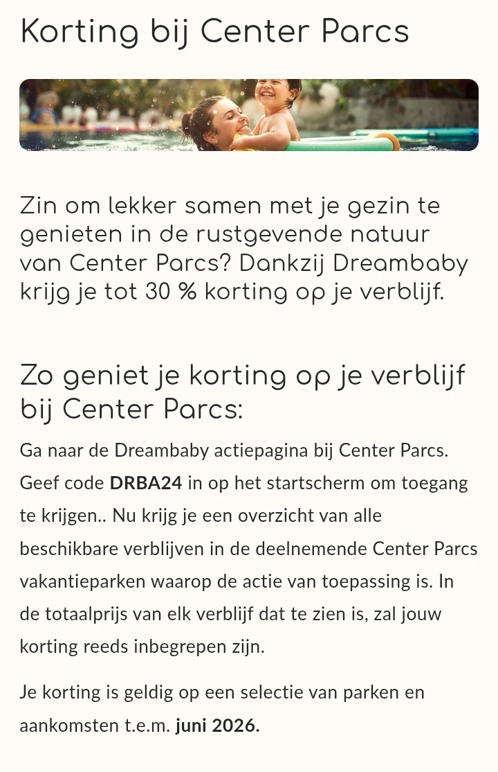 Tot 30% korting op je Center Parcs verblijf