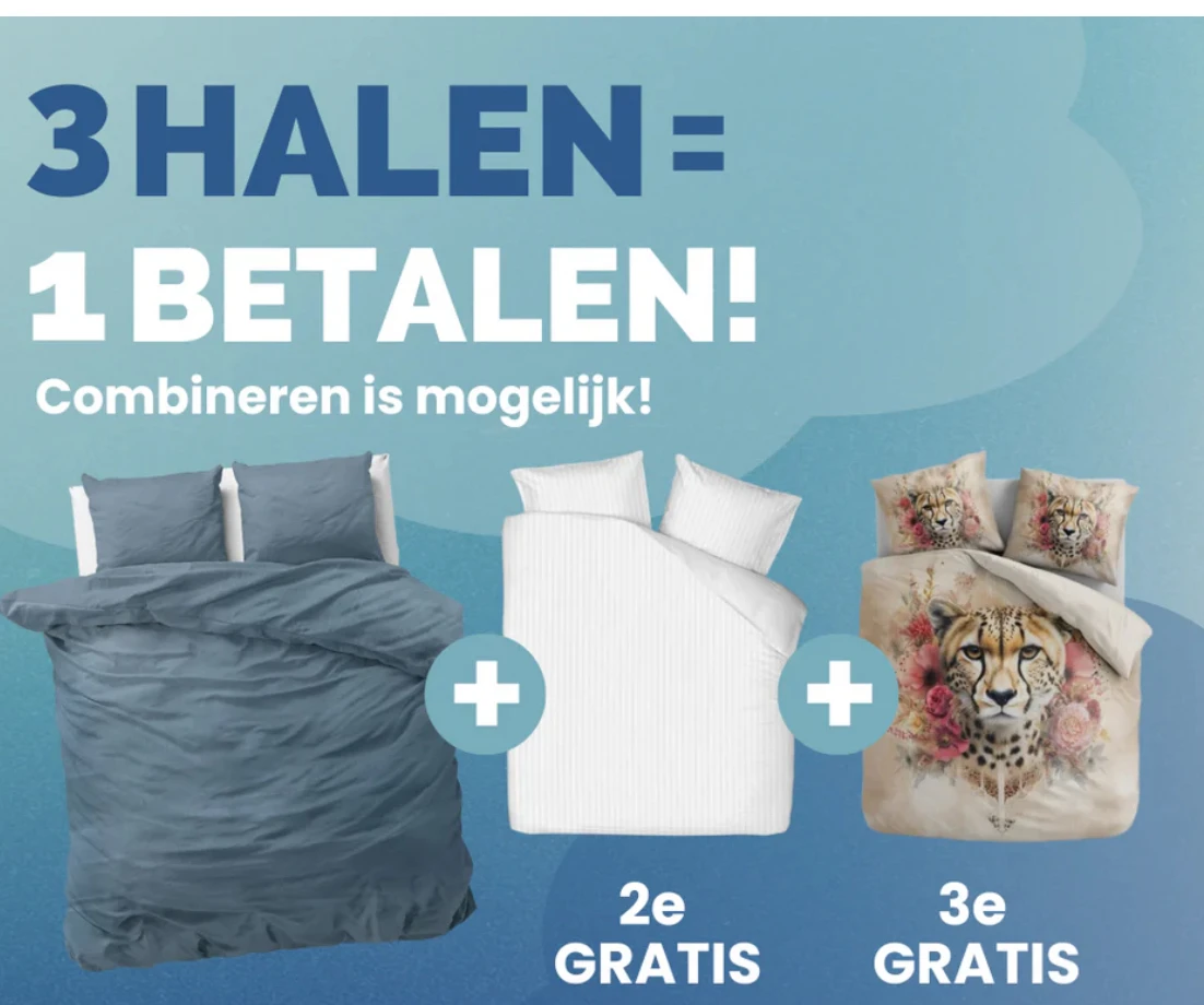 3 halen = 1 betalen